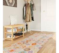 vidaXL Tapis lavable antidérapant 80x300 cm multicolore