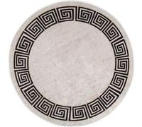 vidaXL Tapis Ø120 cm lavable antidérapant Beige clair