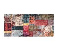 vidaXL Tapis Patchwork lavable antidérapant 80x300 cm multicolore