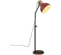 vidaXL Vloerlamp 25 W E27 30x30x100-150 cm verweerd rood371962 Rouge G