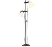 Vidaxl Lampadaire Avec 2 Abat-Jour Blanc E27 Fonte