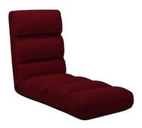 vidaXL Chaise de sol pliable vin rouge similicuir