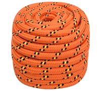 vidaXL Voile de bateau orange 20 mm 100 m Polypropylène