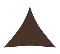 vidaXL Voile de parasol Tissu Oxford triangulaire 4,5x4,5x4,5 m Marron
