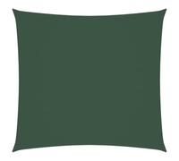vidaXL Voile de Parasol Voile d'Ombrage Ecran Solaire de Jardin Store de Patio Terrasse Balcon Extérieur Tissu Oxford Carré 6x6 m Vert Foncé