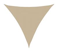 vidaXL Voile de parasol triangulaire Tissu Oxford 3 x 3 x 3 m Beige