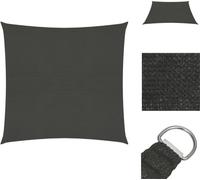 vidaXL Voile d'ombrage 160 g/m² Anthracite 3x3 m HDPE - Parasols & Protection solaire