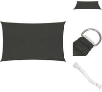 vidaXL Voile d'ombrage 160 g/m² Anthracite 3x4,5 m HDPE - Parasols & Protection solaire