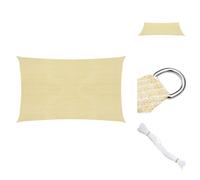 vidaXL Voile d'ombrage 160 g/m² Beige 2x5 m HDPE - Parasols & Protection solaire