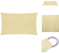 vidaXL Voile d'ombrage 160 g/m² Beige 3x5 m HDPE - Parasols & Protection solaire