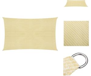 vidaXL Voile d'ombrage 160 g/m² Beige 3x5 m HDPE - Parasols & Protection solaire