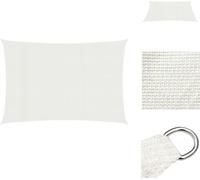 vidaXL Voile d'ombrage 160 g/m² Blanc 3x5 m HDPE - Parasols & Protection solaire