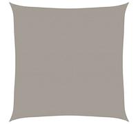 vidaXL Voile d'ombrage 160 g/m² Carré Gris clair 6x6 m HDPE