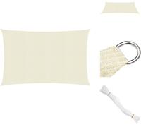 vidaXL Voile d'ombrage 160 g/m² Crème 3x6 m HDPE - Parasols & Protection solaire