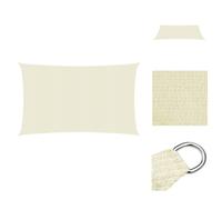 vidaXL Voile d'ombrage 160 g/m² Crème 5x7 m HDPE - Parasols & Protection solaire