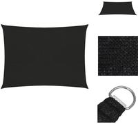 vidaXL Voile d'ombrage 160 g/m² Noir 3x4 m HDPE - Parasols & Protection solaire