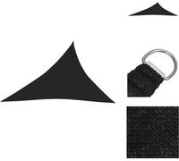 vidaXL Voile d'ombrage 160 g/m² Noir 4x5x6,8 m HDPE - Parasols & Protection solaire