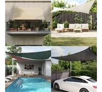 vidaXL Voile d'ombrage 160 g/m² rectangulaire gris clair 2x3 m PEHD, voile de soleil, voile d’ombrage, store de patio, voile 4001974 Gris G