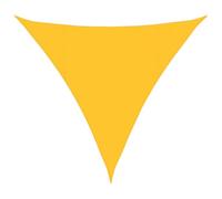 vidaXL Voile d'ombrage 160 g/m² triangulaire jaune 4x4x4 m PEHD, voile de soleil, voile d’ombrage, store de patio, voile de pare-soleil