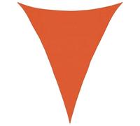 vidaXL Voile d'ombrage 160 g/m² Triangulaire Orange 3x4x4 m PEHD, Voile de Soleil, Voile d’ombrage, Store de Patio, Voile de Pare-Soleil