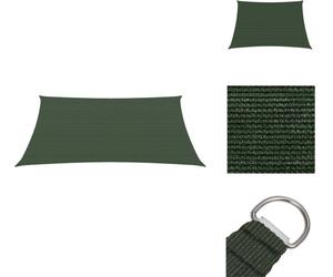 vidaXL Voile d'ombrage 160 g/m² Vert foncé 3/4x3 m HDPE - Parasols & Protection solaire