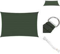 vidaXL Voile d'ombrage 160 g/m² vert foncé 3,5x4,5 m HDPE - Parasols & Protection solaire
