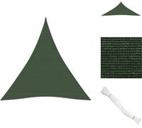 vidaXL Voile d'ombrage 160 g/m² Vert foncé 4x5x5 m HDPE - Parasols & Protection solaire