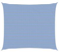 vidaXL Voile d'ombre 6 x 8 m HDPE Rectangulaire Bleu et Blanc