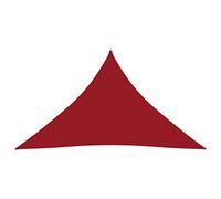 vidaXL Voile d'ombrage en tissu Oxford triangulaire 2,5 x 2,5 x 3,5 m Rouge