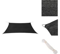 vidaXL Voile d'ombrage HDPE Rectangulaire 2x4 m Anthracite - Parasols & Protection solaire