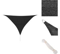 vidaXL Voile d'ombrage HDPE Triangulaire 5x5x5 m Anthracite - Parasols & Protection solaire
