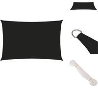 vidaXL Voile d'ombrage Oxford Rectangulaire 3x5 m Noir - Parasols & Protection solaire
