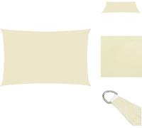 vidaXL Voile d'ombrage Oxford Rectangulaire 3x6 m Crème - Parasols & Protection solaire