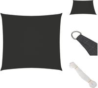 vidaXL Voile d'ombrage Oxford Tissu Carré 4x4 m Anthracite - Parasols & Protection solaire