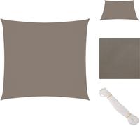 vidaXL Voile d'ombrage Oxford Tissu Carré 4x4 m Taupe - Parasols & Protection solaire