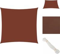 vidaXL Voile d'ombrage Oxford Tissu Carré 4x4 m Terrakotta-Rouge - Parasols & Protection solaire