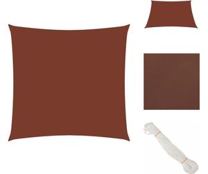 vidaXL Voile d'ombrage Oxford Tissu Carré 4x4 m Terrakotta-Rouge - Parasols & Protection solaire