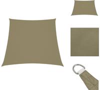 vidaXL Voile d'ombrage Oxford-Tissu Trapézoïdal 2/4x3 m Beige - Parasols & Protection solaire