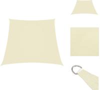 vidaXL Voile d'ombrage Oxford-Tissu Trapézoïdal 2/4x3 m Blanc Crème - Parasols & Ecrans solaires