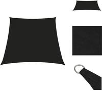 vidaXL Voile d'ombrage Oxford-Tissu Trapézoïdal 3/5x4 m Noir - Parasols & Ecrans solaires