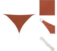 vidaXL Voile d'ombrage Oxford Tissu Triangulaire 5 x 5 x 5 m Terracotta - Parasols & Protection solaire