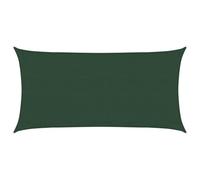 vidaXL Voile d'ombrage anti-UV 160 g/m² PEHD Vert foncé 3x6 m