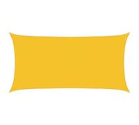 vidaXL Voile d'Ombrage Protection Voile Solaire Voile de Parasol Anti UV Jardin Patio Terrasse Balcon Extérieur 160 g/m² Jaune 2x5 m PEHD