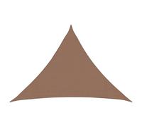 vidaXL Voile d'Ombrage Protection Voile Solaire Voile de Parasol Anti UV Jardin Patio Terrasse Balcon Extérieur 160 g/m² Taupe 5x5x6 m PEHD
