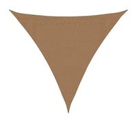 vidaXL Voile d'Ombrage Protection Voile Solaire Voile de Parasol Anti UV Jardin Patio Terrasse Balcon Extérieur 160 g/m² Taupe 3x3x3 m PEHD