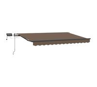 vidaXL Voile d'ombrage rétractable, taupe, 500 x 300 cm, protection solaire pour jardin et terrasse, rétractable, rectangulaire, moderne, solution pour auvent d'extérieur