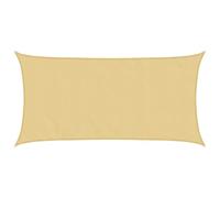 vidaXL Voile d'ombrage Sable 5x2,5 m 100% Polyester Oxford, bâche de Voile d'ombrage, auvent d'ombrage, auvent de fête, Voile d'ombrage de Patio