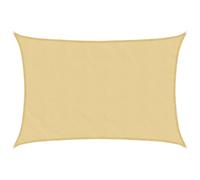 vidaXL Voile d'ombrage couleur sable 6x4 m 100% Polyester Oxford