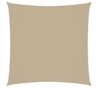 vidaXL Voile d'Ombrage Tissu Oxford Carré 2x2 m Beige Voile de Parasol Taud