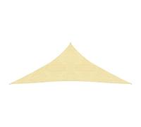vidaXL Voile d'ombrage triangulaire en polyéthylène haute densité Beige 3,6 x 3,6 x 3,6 m